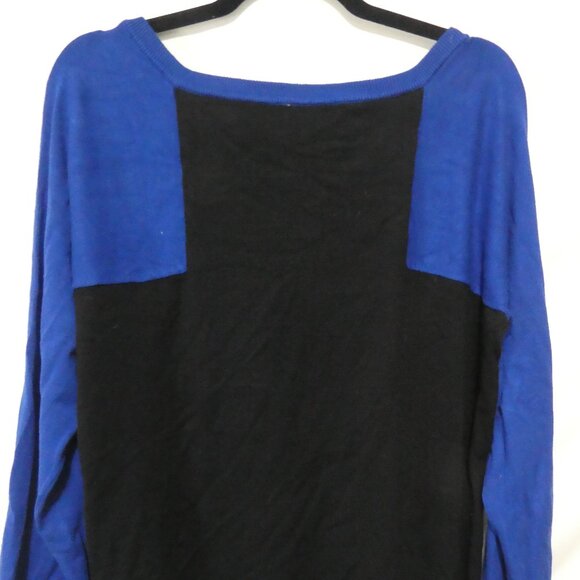 JOSEPH A. | xl - extra large | Blue Long Sleeve Lightweight Sweater | Black Back - Picture 10 of 15